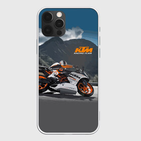 Чехол для iPhone 12 Pro Max с принтом KTM Racing team в Тюмени, Силикон |  | Тематика изображения на принте: clouds | ktm | motorcycle | mountains | nature | racer | racing | route | sky | team | гонщик | горы | мотоцикл | небо | облака | природа | трасса