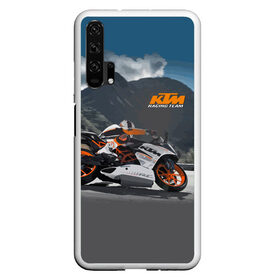 Чехол для Samsung S10E с принтом KTM Racing team в Тюмени, Силикон | Область печати: задняя сторона чехла, без боковых панелей | Тематика изображения на принте: clouds | ktm | motorcycle | mountains | nature | racer | racing | route | sky | team | гонщик | горы | мотоцикл | небо | облака | природа | трасса