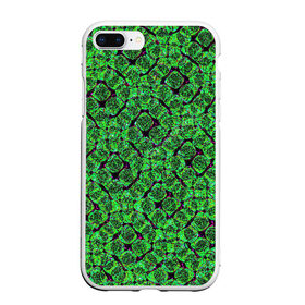 Чехол для iPhone 7Plus/8 Plus матовый с принтом Зелёная спираль в Тюмени, Силикон | Область печати: задняя сторона чехла, без боковых панелей | зелёный | рисунок | спираль | тёмный