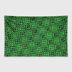 Флаг-баннер с принтом Зелёная спираль в Тюмени, 100% полиэстер | размер 67 х 109 см, плотность ткани — 95 г/м2; по краям флага есть четыре люверса для крепления | Тематика изображения на принте: зелёный | рисунок | спираль | тёмный