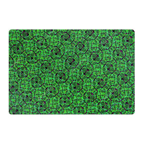 Магнитный плакат 3Х2 с принтом Зелёная спираль в Тюмени, Полимерный материал с магнитным слоем | 6 деталей размером 9*9 см | зелёный | рисунок | спираль | тёмный
