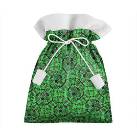 Подарочный 3D мешок с принтом Зелёная спираль в Тюмени, 100% полиэстер | Размер: 29*39 см | Тематика изображения на принте: зелёный | рисунок | спираль | тёмный