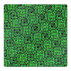 Магнитный плакат 3Х3 с принтом Зелёная спираль в Тюмени, Полимерный материал с магнитным слоем | 9 деталей размером 9*9 см | Тематика изображения на принте: зелёный | рисунок | спираль | тёмный