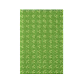 Обложка для паспорта матовая кожа с принтом Клевер в Тюмени, натуральная матовая кожа | размер 19,3 х 13,7 см; прозрачные пластиковые крепления | зелёный | клевер | светлый | тёмный | цветок | цветы