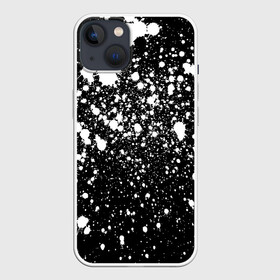 Чехол для iPhone 13 с принтом Белая краска в Тюмени,  |  | casual | pattern | snow | winter | акварельные | брызги | зима | краски | круги | крутые | мазки | маляр | модные | мужские | ночь | паттерн | популярные | пятна | пятнистый | снег | снегопад | снежинки | текстура