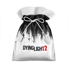 Подарочный 3D мешок с принтом Dying Light 2 в Тюмени, 100% полиэстер | Размер: 29*39 см | Тематика изображения на принте: 2 | 2021 | dying light | light | logo | techland | игра | красный | кровь | лого | логотип