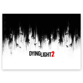 Поздравительная открытка с принтом Dying Light 2 в Тюмени, 100% бумага | плотность бумаги 280 г/м2, матовая, на обратной стороне линовка и место для марки
 | 2 | 2021 | dying light | light | logo | techland | игра | красный | кровь | лого | логотип