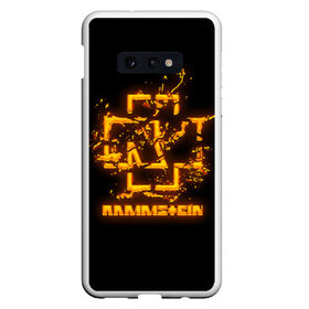 Чехол для Samsung S10E с принтом RAMMSTEIN в Тюмени, Силикон | Область печати: задняя сторона чехла, без боковых панелей | amerika | art | germany | logo | rammstein | rock | till lindemann | арт | германия | группа | логотип | музыка | немецкая группа | немцы | песня | раммштайн | рамштайн | рок