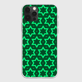 Чехол для iPhone 12 Pro Max с принтом Звезда Давида в Тюмени, Силикон |  | вертикальный рисунок | звезда | звезда давида | звёзды | звезды давида | зеленый | зеленый узор | светлый | тёмный | узор