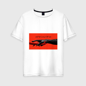 Женская футболка хлопок Oversize с принтом Американская История Ужасов в Тюмени, 100% хлопок | свободный крой, круглый ворот, спущенный рукав, длина до линии бедер
 | 