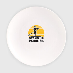 Тарелка с принтом Stand up paddling в Тюмени, фарфор | диаметр - 210 мм
диаметр для нанесения принта - 120 мм | Тематика изображения на принте: serfing | sup serfing | sup серфинг | сап серфинг | серфинг