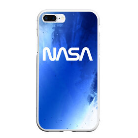 Чехол для iPhone 7Plus/8 Plus матовый с принтом NASA / НАСА в Тюмени, Силикон | Область печати: задняя сторона чехла, без боковых панелей | Тематика изображения на принте: 