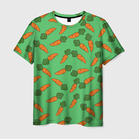 Мужская футболка 3D с принтом CARROTS в Тюмени, 100% полиэфир | прямой крой, круглый вырез горловины, длина до линии бедер | food | fruit | pattern | vegan | vegetables | vegetarian | веган | вегетарианство | еда | лето | морковки | мрковь | овощи | паттерн | фрукты | яркие