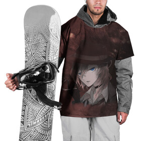 Накидка на куртку 3D с принтом Чуя Накахара в Тюмени, 100% полиэстер |  | bungou stray dogs | chuuya | chuuya nakahara | nakahara | бродячие псы | великий | накахара | чуя | чуя накахара
