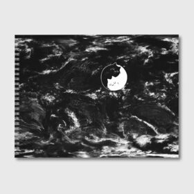 Альбом для рисования с принтом ИНЬ И МЯУ в Тюмени, 100% бумага
 | матовая бумага, плотность 200 мг. | animal | cat | cute | pet | животное | кавай | киса | кот | котэ | милое
