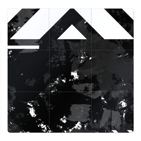 Магнитный плакат 3Х3 с принтом Гранж-абстакция в Тюмени, Полимерный материал с магнитным слоем | 9 деталей размером 9*9 см | Тематика изображения на принте: абстракция | геометрия | гранж | грязь | черно белый