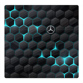 Магнитный плакат 3Х3 с принтом Mercedes-Benz в Тюмени, Полимерный материал с магнитным слоем | 9 деталей размером 9*9 см | Тематика изображения на принте: cell | germany | mercedes benz | pattern | prestige | германия | мерседес | престиж | соты | узор
