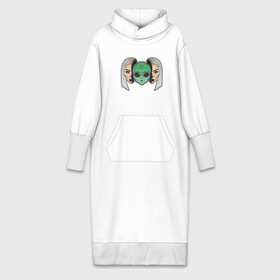 Платье удлиненное хлопок с принтом пришелец в Тюмени,  |  | инопланетяне | космос | пришелец | пришельцы | пришельцы 2020 | футболка