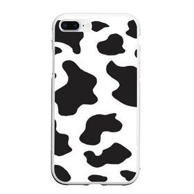 Чехол для iPhone 7Plus/8 Plus матовый с принтом COW PRINT в Тюмени, Силикон | Область печати: задняя сторона чехла, без боковых панелей | animals | cow | cow print | корова | коровий принт