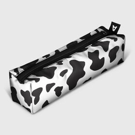 Пенал 3D с принтом COW PRINT в Тюмени, 100% полиэстер | плотная ткань, застежка на молнии | Тематика изображения на принте: animals | cow | cow print | корова | коровий принт