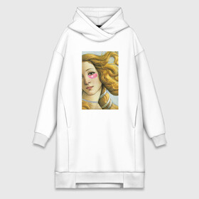 Платье-худи хлопок с принтом The Birth of Venus в Тюмени,  |  | art | birth | botticelli | choker | eye | lashes | makeup | patch | sandro | venus | боттичелли | венера | венеры | глаза | живопись | жизнь | искусство | макияж | патчи | ресницы | рождение | сандро | чокер