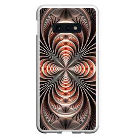 Чехол для Samsung S10E с принтом Зеркальная спираль в Тюмени, Силикон | Область печати: задняя сторона чехла, без боковых панелей | зеркало | зеркальный рисунок | серебренный рисунок | серебро | спираль | туннель | цветок