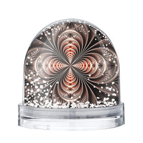 Снежный шар с принтом Зеркальная спираль в Тюмени, Пластик | Изображение внутри шара печатается на глянцевой фотобумаге с двух сторон | зеркало | зеркальный рисунок | серебренный рисунок | серебро | спираль | туннель | цветок