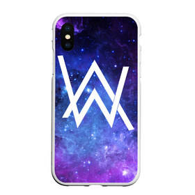 Чехол для iPhone XS Max матовый с принтом Alan Walker в Тюмени, Силикон | Область печати: задняя сторона чехла, без боковых панелей | alan walker | aw | electro | electro music | алан уокер | музыкант | электро | электронная музыка