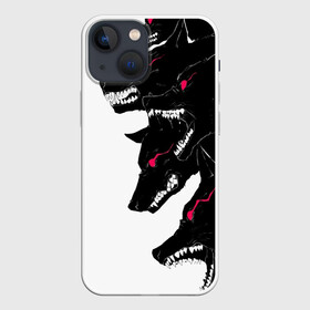 Чехол для iPhone 13 mini с принтом Волки в Тюмени,  |  | animals | art | beast | fangs | predator | wolves | арт | волки | животные | зверь | клыки | хищник