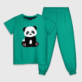 Детская пижама хлопок с принтом Милая пандочка в Тюмени, 100% хлопок |  брюки и футболка прямого кроя, без карманов, на брюках мягкая резинка на поясе и по низу штанин
 | Тематика изображения на принте: маленькая панда | милая панда | милая пандочка | мультяшная панда | мультяшная пандочка | панда | панда арт | панда милашка | панда мульт | панда нарисована | панда рисунок | пандочка