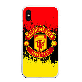 Чехол для iPhone XS Max матовый с принтом MANCHESTER UNITED в Тюмени, Силикон | Область печати: задняя сторона чехла, без боковых панелей | fc | football | football club | manchester united | sport | английский профессиональный футбольный клуб | манчестер юнайтед | спорт | уефа | униформа | фирменные цвета | фк | футбол | футбольный клуб