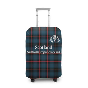 Чехол для чемодана 3D с принтом Шотландия в Тюмени, 86% полиэфир, 14% спандекс | двустороннее нанесение принта, прорези для ручек и колес | england | scotland | англия | великобритания | волынка | девиз | килт | клан | клетка | королевство | шотландия | шотландка