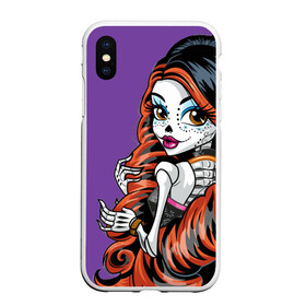 Чехол для iPhone XS Max матовый с принтом Calavera skelita 22 в Тюмени, Силикон | Область печати: задняя сторона чехла, без боковых панелей | девушка | маска | мексика | скелет