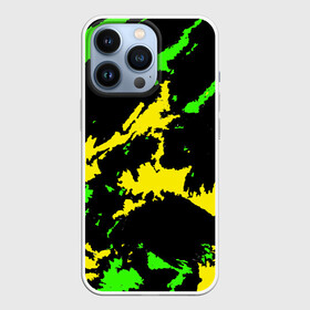 Чехол для iPhone 13 Pro с принтом Желто зеленый в Тюмени,  |  | casual | neon | pattern | абстрактный | брызги | граффити | грязь | зелень | камуфляж | кислотный | краска | красочный | мазки | маскировка | милитари | неоновый | отпечаток | пятна | пятнистый | разноцветный