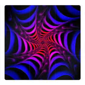 Магнитный плакат 3Х3 с принтом Спираль в Тюмени, Полимерный материал с магнитным слоем | 9 деталей размером 9*9 см | Тематика изображения на принте: красный | розовый | синий | спираль | тёмный | туннель | фиолетовый | черный