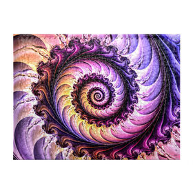 Обложка для студенческого билета с принтом Спираль улитки в Тюмени, натуральная кожа | Размер: 11*8 см; Печать на всей внешней стороне | волна | волны | желтый | раковина улитки | розовый | синий | спираль | улитка | фиолетовый