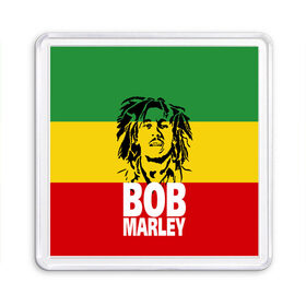 Магнит 55*55 с принтом Bob Marley в Тюмени, Пластик | Размер: 65*65 мм; Размер печати: 55*55 мм | bob | bob marley | движение | музыка | рэгги | свобода | стиль | счастье | ямайка