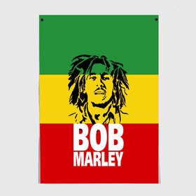 Постер с принтом Bob Marley в Тюмени, 100% бумага
 | бумага, плотность 150 мг. Матовая, но за счет высокого коэффициента гладкости имеет небольшой блеск и дает на свету блики, но в отличии от глянцевой бумаги не покрыта лаком | bob | bob marley | движение | музыка | рэгги | свобода | стиль | счастье | ямайка