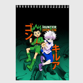 Скетчбук с принтом Hunter x Hunter в Тюмени, 100% бумага
 | 48 листов, плотность листов — 100 г/м2, плотность картонной обложки — 250 г/м2. Листы скреплены сверху удобной пружинной спиралью | anime | hunter x hunter | аниме | гон фрикс | манга | охотник х охотник | хантер хантер | хантеры