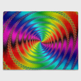 Плед 3D с принтом Цветной гипноз в Тюмени, 100% полиэстер | закругленные углы, все края обработаны. Ткань не мнется и не растягивается | насыщенные цвета | радуга | спираль | цвет | цвета | яркие цвета | ярко