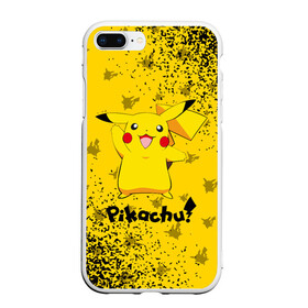 Чехол для iPhone 7Plus/8 Plus матовый с принтом ПИКАЧУ PIKACHU в Тюмени, Силикон | Область печати: задняя сторона чехла, без боковых панелей | anime | manga | pikachu | pokemon | pokemons | аниме | детектив | кино | манга | мультфилтфильм | муьлт | пикачу | покемон | покемоны | фильм