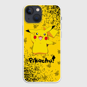 Чехол для iPhone 13 mini с принтом ПИКАЧУ   PIKACHU в Тюмени,  |  | anime | manga | pikachu | pokemon | pokemons | аниме | детектив | кино | манга | мультфилтфильм | муьлт | пикачу | покемон | покемоны | фильм