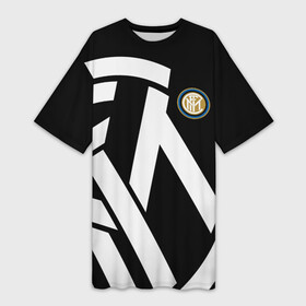 Платье-футболка 3D с принтом INTER в Тюмени,  |  | fc | football | futbal | inert | internzionale | интер | интернационале | италия | клуб | лого | логотип | милан | фк | форма | формы | футбол | футбольный