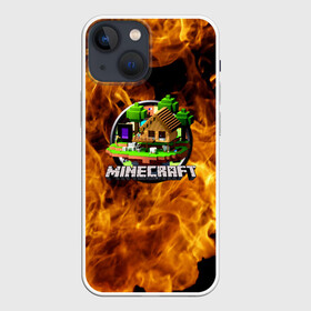 Чехол для iPhone 13 mini с принтом Minecraft в Тюмени,  |  | craft | creeper | dungeon | dungeons | earth | game | logo | mine | minecraft | minecraft dungeons | mobile | online | дунгеонс | земля | зомби | игра | крипер | лого | майкрафт | майнкрафт | онлайн | подземелье