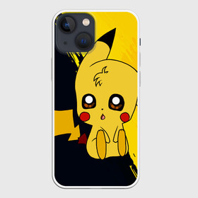 Чехол для iPhone 13 mini с принтом Пикачу Pikachu в Тюмени,  |  | anime | baby | cartoon | cute | kawaii | pika pika | pokemon | аниме | анимешникам | глаза | детям | зайчик | зверек | кавайный | кот | котенок | кролик | малыш | милый | мордочка | мультфильмы | няшный | пика пика | пикачу
