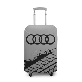 Чехол для чемодана 3D с принтом AUDI / АУДИ в Тюмени, 86% полиэфир, 14% спандекс | двустороннее нанесение принта, прорези для ручек и колес | audi | auto | felb | logo | moto | quattro | sport | symbol | авто | автомобильные | ауди | кватро | кольца | лого | логотип | логотипы | марка | мото | символ | спорт | фгвш | шильдик