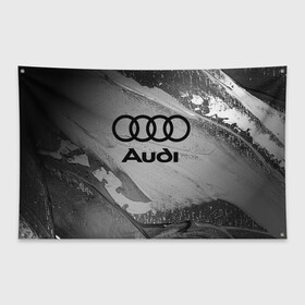 Флаг-баннер с принтом AUDI АУДИ в Тюмени, 100% полиэстер | размер 67 х 109 см, плотность ткани — 95 г/м2; по краям флага есть четыре люверса для крепления | audi | auto | felb | logo | moto | quattro | sport | symbol | авто | автомобильные | ауди | кватро | кольца | лого | логотип | логотипы | марка | мото | символ | спорт | фгвш | шильдик