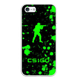 Чехол для iPhone 5/5S матовый с принтом CS:GO logo в Тюмени, Силикон | Область печати: задняя сторона чехла, без боковых панелей | 