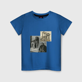 Детская футболка хлопок с принтом Иосиф Бродский Венеция в Тюмени, 100% хлопок | круглый вырез горловины, полуприлегающий силуэт, длина до линии бедер | венеция | иосиф бродский