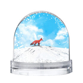 Снежный шар с принтом Лиса и небеса в Тюмени, Пластик | Изображение внутри шара печатается на глянцевой фотобумаге с двух сторон | clouds | fox | mountain | sky | горы | лиса | небо | облака | снег